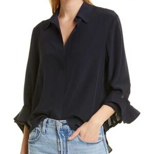 TWP 'Boyfriend' Silk Charmeuse
Shirt in Midnight